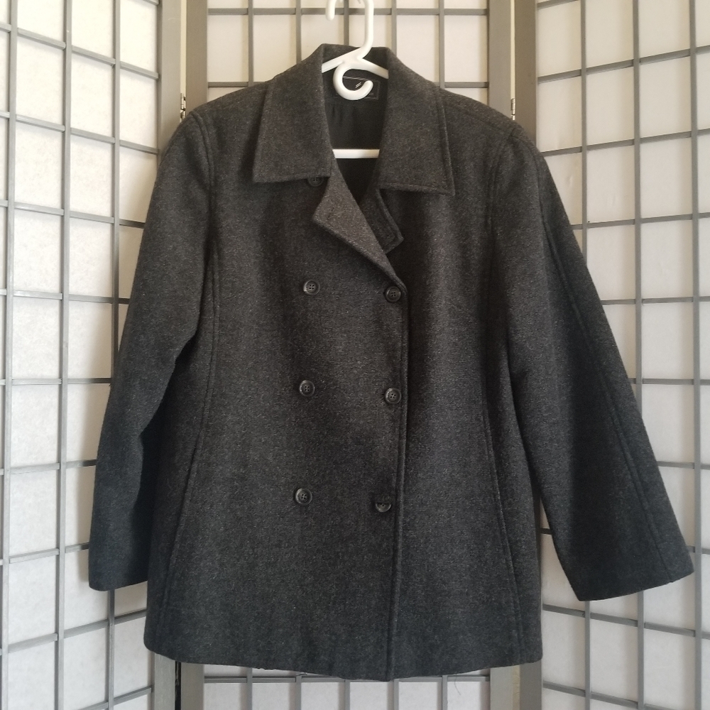 Daniel Hetcher Women's Wool Blend Coat Gray Size 12